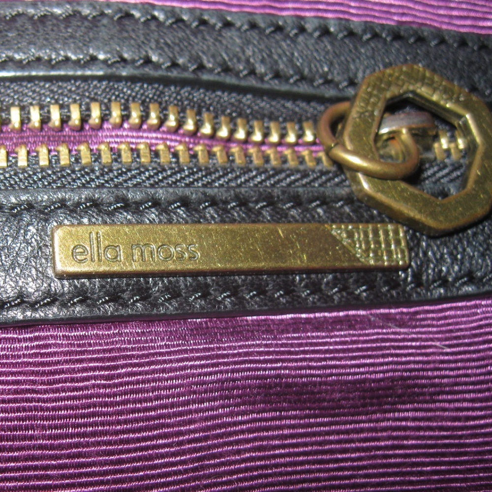 Ella Moss Wildside Leather "Python" Tote, Blk/Gra… - image 7